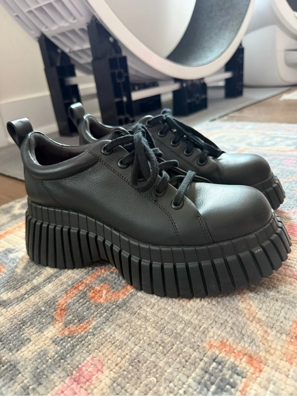 Camper Leather Platform Shoes